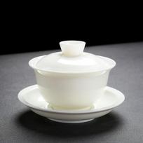HANDUNYOU Mutton Fat Jade Ceramic Gaiwan 170ml