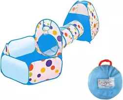 Vaikų žaidimų palapinė su tuneliu Play Tent, mėlyna