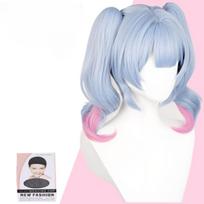 Cosplay Hatsune Miku Triušio Urvas Perukas Mėlynas Gradientas Rožinis Tigro Nagas Segtukas Dvišonė Perukas