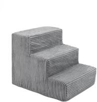 Pet Ladder for Dogs - Five-Layer Striped Sofa & Bed Steps with Sponge, Right Angle Design Small Three Layers (40x38x30cm)