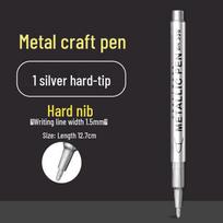 Metallic Gold & Silver Paint Marker Pen - Water-Based for Crafting & Signatures