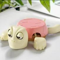 Turtle Coasters Screaming Turtle Coaster with Movable Eyes Limbs Anti-scald Heat-Resistant Cup Holder Heat Resistant Cartoon Turtle Cup Mat CDN rožinė