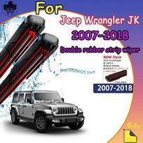 For Jeep Wrangler JK 2007-2018 Compatible Durable Silent Front Wiper Blade Car Windshield Car Window Accessories raudona