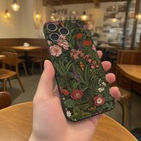 William Morris telefono dėklas iPhone 17,16,15,14,13,12,11,Pro,Max,Plus juodas smūgiams atsparus minkštas dėklas iPhone17promax