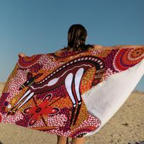 Australian Aboriginal Art Towel Microfiber Beach Towel Absorbent Quick dry Soft Yoga Swimming Resort Mountain Climbing Towel W40*H60(CM)