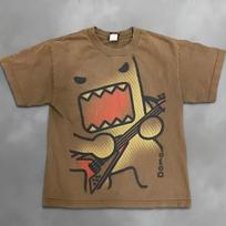 Retro Domo groja gitara juokingas grafinis unisex patogios spalvos marškinėlis Dovana gerbėjui S-5XL Unisex marškinėlis S brown