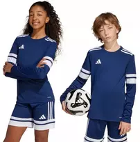 adidas Squadra 25 vaikiški marškinėliai ilgomis rankovėmis tamsiai mėlynos spalvos JJ0049