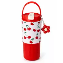 Eu Sandelis Termosinis puodelis su rankena ir snapeliu, raudonas su vyšniomis 750 ml BD57