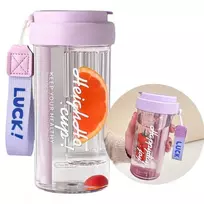 Eu Sandelis Vandens butelis su krepšeliu ir šiaudeliu, 600 ml, Simple BD32FIO