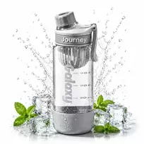 Eu Sandelis Vandens butelis su rankena, sportinis butelis su matavimo puodeliu 800 ml GALAXY pilkas BD71SZ
