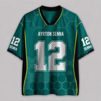 Ayrton Senna 12 Racing Jersey, Vintage Motorsport Fan Shirt, Customizable Streetwear Tee M blue
