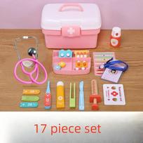 Children's wooden makeshift home simulation medicine box doctor set nurse boy girl baby role-playing toy