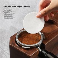 Mongdio Coffee Filter Paper, Moka Pot Filter Paper, Italian Coffee Machine Handle Round Powder Bowl Filter Paper, 60mm, 100 Sheets
