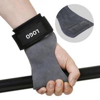 Oem Custom Logo Leather Hand Grip Pads Weightlifting Strap Fitness Strength With Wrist Support Glove juoda
