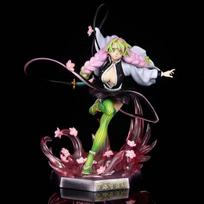 21cm Anime Demon Slayer Figure Kanroji Mitsuri Kimetsu No Yaiba Action Figure Scene Model PVC Birthday Present Toys Gift