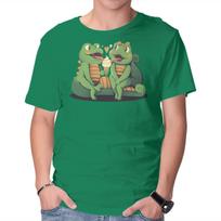 Unisex Crew Neck T-Shirt Gecko Love Ice Cream Graphic Short Sleeve Casual Tee L