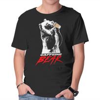 Unisex Crew Neck T-Shirt The Caffeine Bear Graphic Short Sleeve Casual Tee XXL