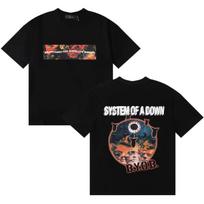 2026 System of A Down Tour Pattern High Quality Double Sided Print Loose Cotton Crew Neck Short Sleeve Music Theme Women And Men T-Shirt 4XL