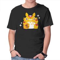 Unisex Crew Neck T-Shirt My Neighbor Maneki-Neko Graphic Short Sleeve Casual Tee S