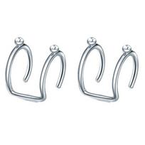2pc Clip On Earrings Non Pierced Ear Cuffs C Shaped Metal Ear Clips Adjustable Fit for Daily Wear Lightweight Design One Size