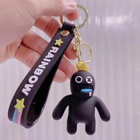 Roblox Rainbow Friends Colorful Pvc Toy Keychain Pendant For Kids Xmas Gift juoda