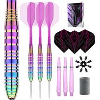 Phantom Series Mermaid 22g Rainbow Steel-Tip Metal Dart Set-Customizable Professional Darts for Competition & Training