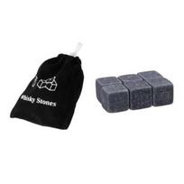 GL05293-Pierres à Whisky réutilisables avec sac. 6 pièces. Cubes de glace. Refroidisseur. Cadeau de mariage. Noël