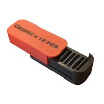 CR2032 Button Cell Organizer Battery Storage Box, with Independent 12 Slots And Push-Pull Sliding Waterproof Container Cover, Dustproof Safe Case, for