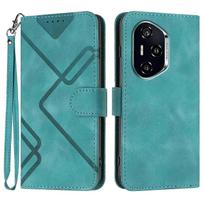 Honor 400 Wallet Case PU Leather Phone Cover with Strap - Light Blue juoda