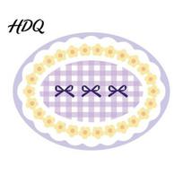 Easy Clean Placemat Dining Table Placemat Cartoon Pattern Printed Heat-Insulating Stain-Proof Waterproof geltona