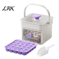 Odor Resistant Ice Tray 2-In-1 Tray, Maker And Storage Bin Set, Large Capacity 25-Cell Convenient Container One-Click Easy Release Cube Maker, Single Layer