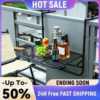 Balcony Table Adjustable Height Outdoor Balcony Railing Desk Wrought Iron Hanging Table for Patio Space-Saving Furniture China Mainland