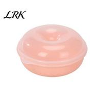 Food-grade Plastic Container Round Bagel Box, Bread Freshness Keeper with Airtight Odor-proof Food Storage Lid, Microwave Safe for Fruit Nuts Box rožinė