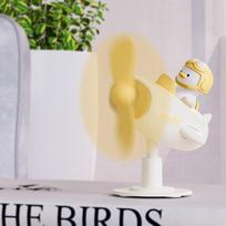 Cartoon Duck USB Mini Fan for Office Computer Screen Clip, 5V 1W Multi-Angle Adjustment Decorative Fan geltona