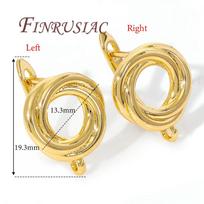 18K Gold Plated Round Geometric Earrings Hooks Clasps,Anti-Allergy Materials Earrings DIY Accessories,Earwires Fasteners 1 pair