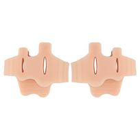 Soft Toe Finger Separators - 3-Hole Orthopedic Spacers for Pedicure, Relieves Overlapping Toes, Hallux Valgus & Hammer Toe Pain kūno spalva