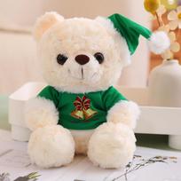 22cm Cute Christmas Teddy Bear Plush Toy Kawaii Xmas Hat Bear Plush Doll Stuffed Animal Bear Toy Festival Gift Kid Gift 20cm