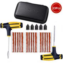 1-Minute Tire Fix Kit - No-Glue Plugs & Easy-Twist Tool for Car/Bike, Fits in Glovebox