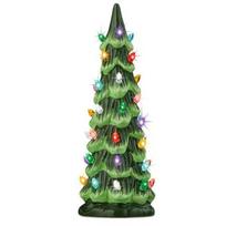 Tabletop Christmas Trees with LED Lights Colorful LED Xmas Tree Hand-Painted Resin Christmas Tree for Home Kitchen Office Decor 0.6M