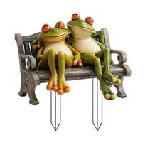 Frogs Decoration Animal Stake 2D Flat Acrylic Fairy Garden Decor Panel Decorative Stake for Outdoor Indoor Yard Lawn Plants Pots