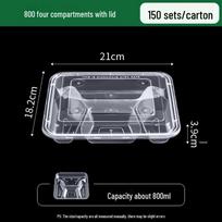 Disposable Rectangular Takeout Bento Box