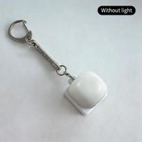 1/2/3/4/9Keys Fidget Keychain Cute White Bun Shape Keycap Tester Keychain Keyboard Switch Stress Relief Toy Finger Pendant
