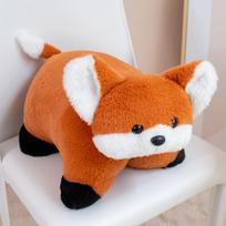 40cm Cute Creative Animal Fox Plush Doll Pillow 2-in-1 Cushion Pig Cow Bear Elephant Plush Toy Home Decoration Gift For Children about 40cm
