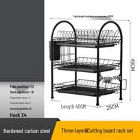 Multi-Layer Carbon Steel Dish Drying Rack