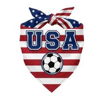 Soccer Flag Pattern Pet Bandana for Small Dogs and Cats One Size