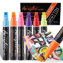 Large Capacity 10mm Acrylic Marker Pen Student Painting Graffiti Design DIY Quick-drying SMQ-91810 įvairiaspalvis