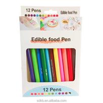Edible Liquid Marker Pen 12 Colors Halal Food Grade Plastic Cake Decoration Pen Easy to Wash 24 Months Shelf Life 10g