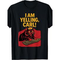 Graphic TShirt Featuring The Popular Carl Screaming Cat Meme Designed for Casual Wear with a Comfortable Fit This Trendy Crew Neck Top Comes 2XL juoda