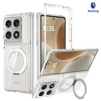 Transparent Magnetic Flip Phone Case With 360 Rotating Stand Motorola Razr Fold Shockproof Anti-Fingerprint Heat-Dissipating Edge 60 Stylus-G Stylus 5G