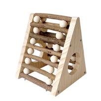 Small Animal Wood Climbing Ladder Hideouts House Cooling Cage Accessory Durability Hamster Cage Accessory L